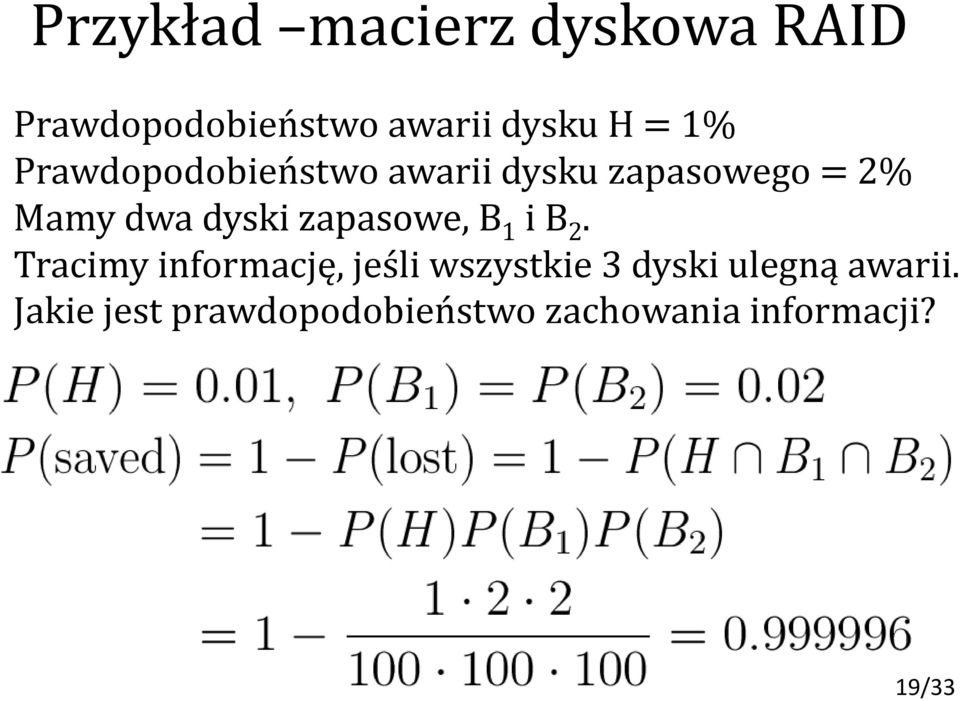 zapasowe, B 1 i B 2.