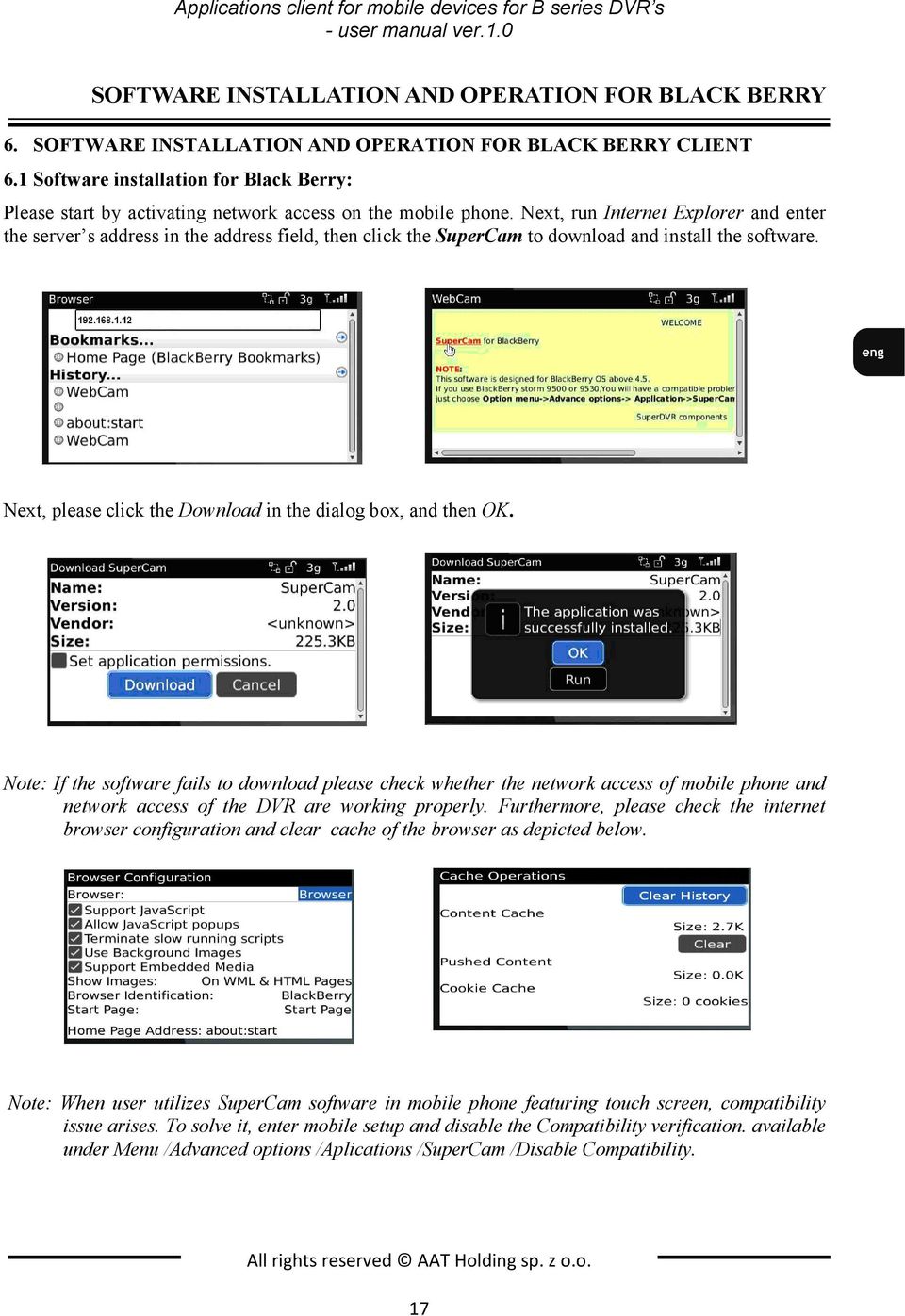 Next, run Internet Explorer and enter the server s address in the address field, then click the SuperCam to download and install the software.
