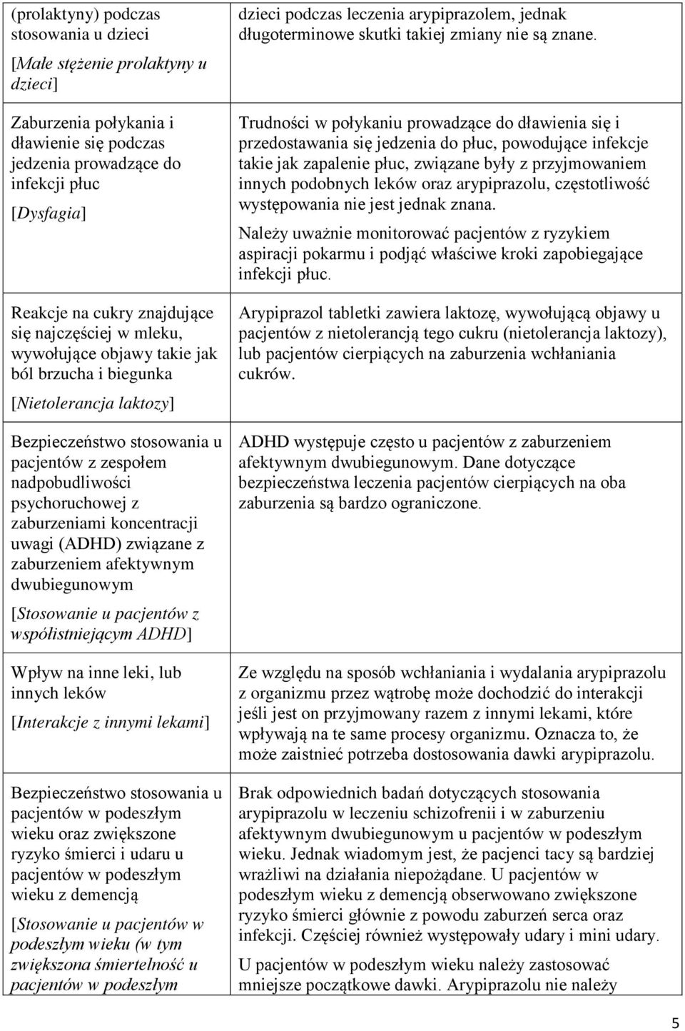 koncentracji uwagi (ADHD) związane z zaburzeniem afektywnym dwubiegunowym [Stosowanie u pacjentów z współistniejącym ADHD] Wpływ na inne leki, lub innych leków [Interakcje z innymi lekami]