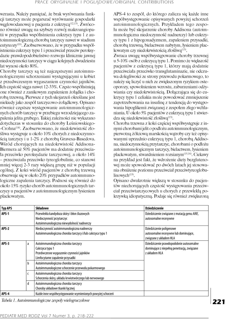 Zaobserwowano, że w przypadku współistnienia cukrzycy typu 1 i przeciwciał przeciw peroksydazie prawdopodobieństwo rozwoju klinicznie jawnej niedoczynności tarczycy w ciągu kolejnych dwudziestu lat