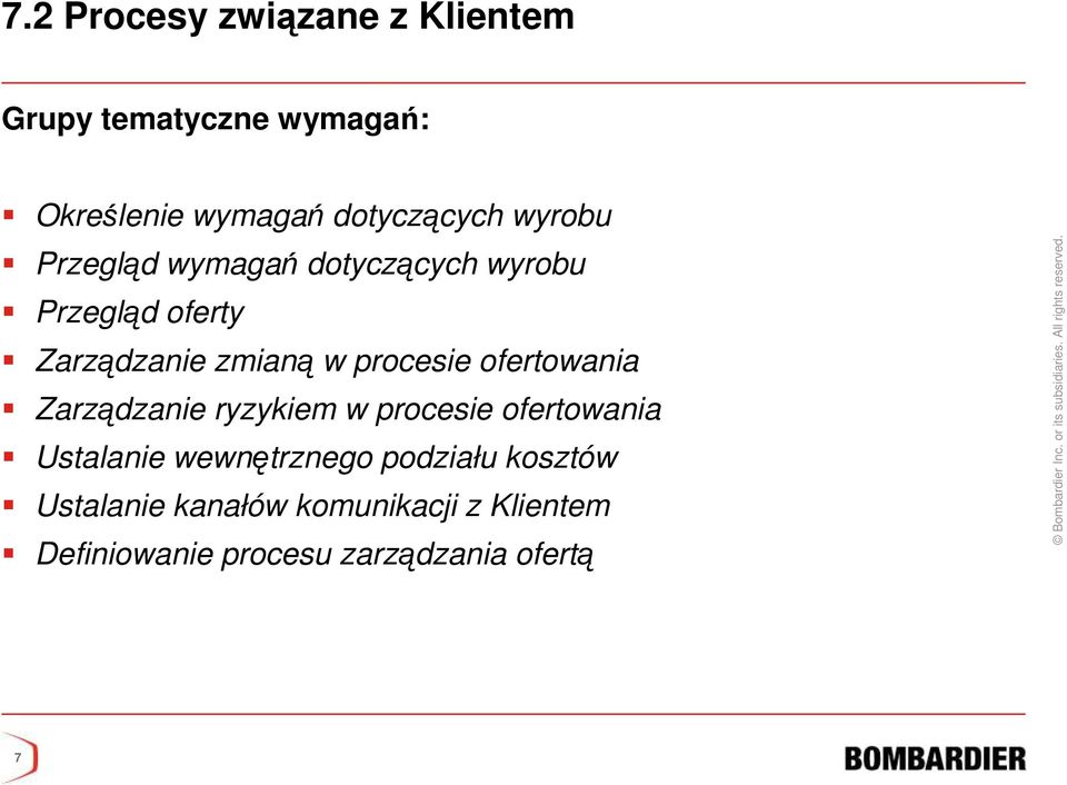 ofertowania Zarządzanie ryzykiem w procesie ofertowania Ustalanie wewnętrznego podziału