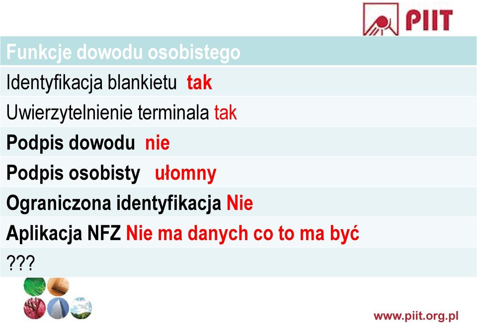 terminala tak Podpis dowodu nie Podpis osobisty ułomny