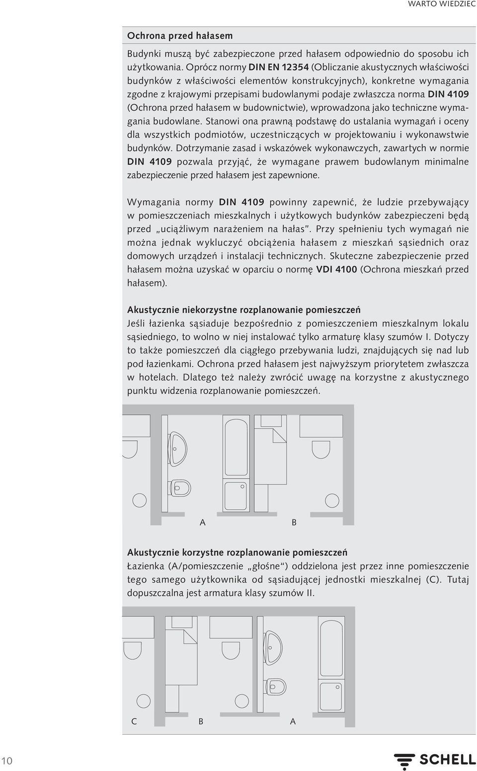 DIN 4109 (Ochrona przed hałasem w budownictwie), wprowadzona jako techniczne wymagania budowlane.