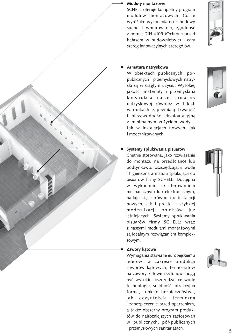 Armatura natryskowa W obiektach publicznych, półpublicznych i przemysłowych natryski są w ciągłym użyciu.