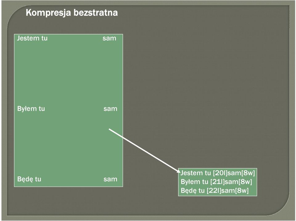 Jestem tu [20l]sam[8w] Byłem tu