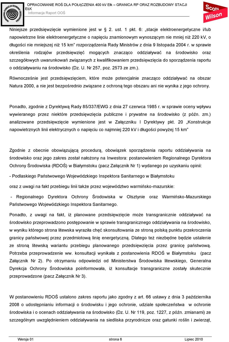 dnia 9 listopada 2004 r.