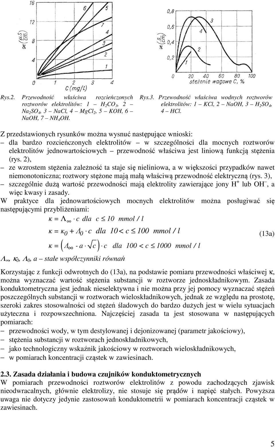 liniową funkcją stężenia (rys.