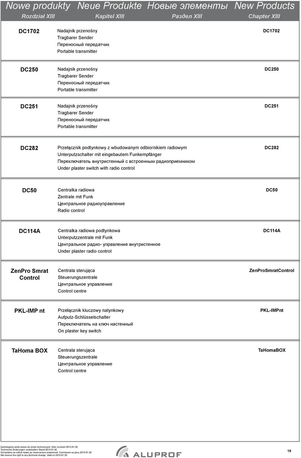 Unterputzschalter mit eingebautem Funkempfänger Переключатель внутристенный с встроенным радиоприемником Under plaster switch with radio control DC282 DC50 Centralka radiowa Zentrale mit Funk