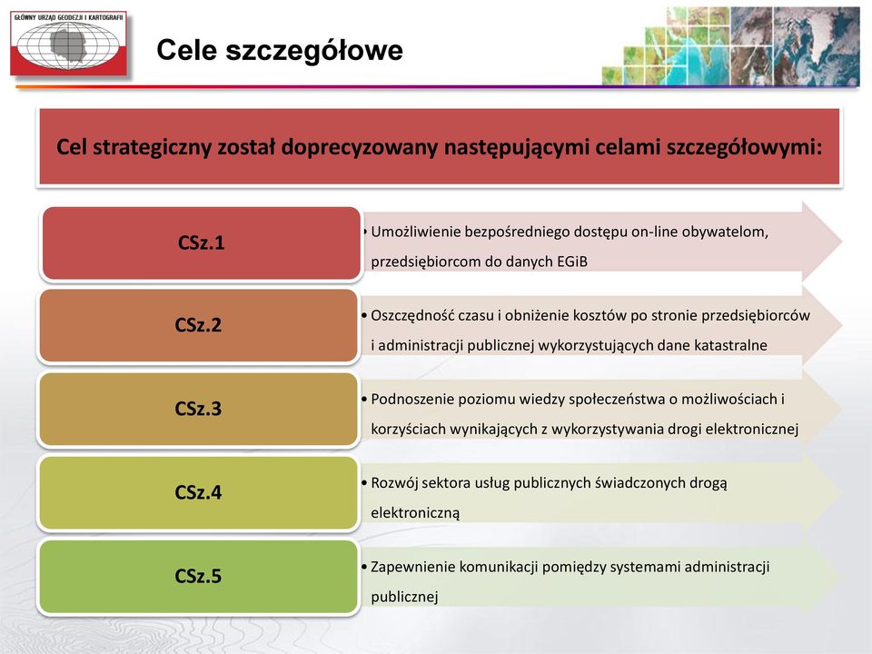 2 Oszczędność czasu i obniżenie kosztów po stronie przedsiębiorców i administracji publicznej wykorzystujących dane katastralne CSz.