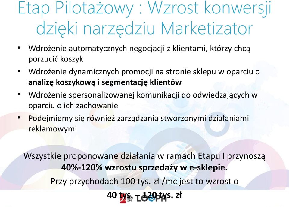 do odwiedzających w oparciu o ich zachowanie Podejmiemy się również zarządzania stworzonymi działaniami reklamowymi Wszystkie proponowane