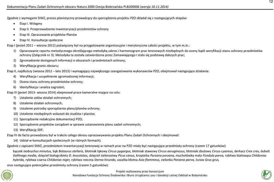 Konsultacje społeczne Etap I (jesień 2011 wiosna 2012) poświęcony był na przygotowanie organizacyjne i merytoryczne całości projektu, w tym m.in.