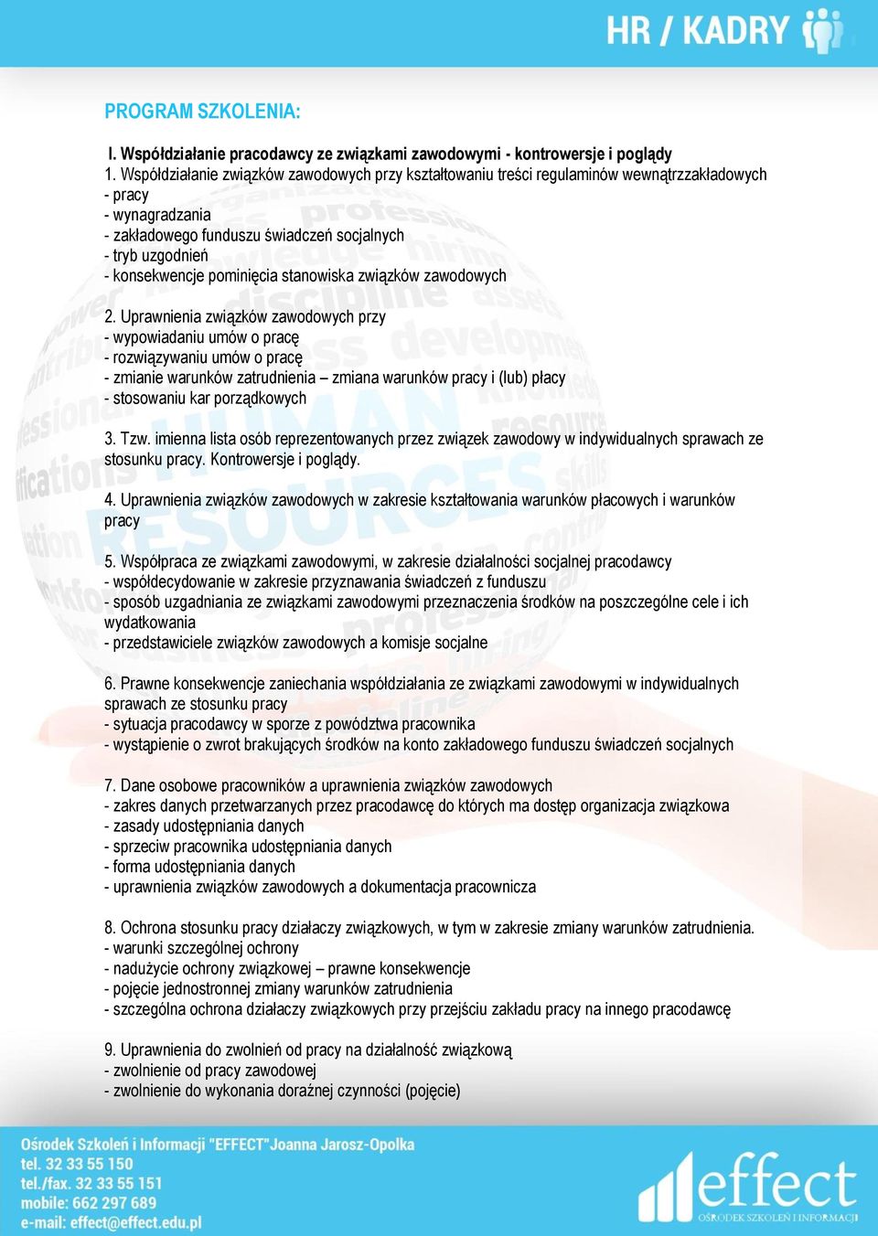 pominięcia stanowiska związków zawodowych 2.