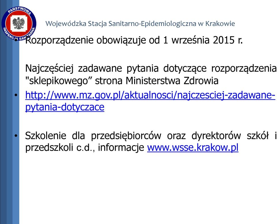 Ministerstwa Zdrowia http://www.mz.gov.