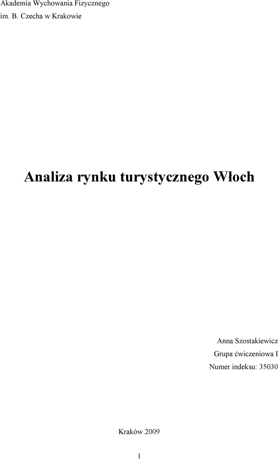 turystycznego Włoch Anna Szostakiewicz