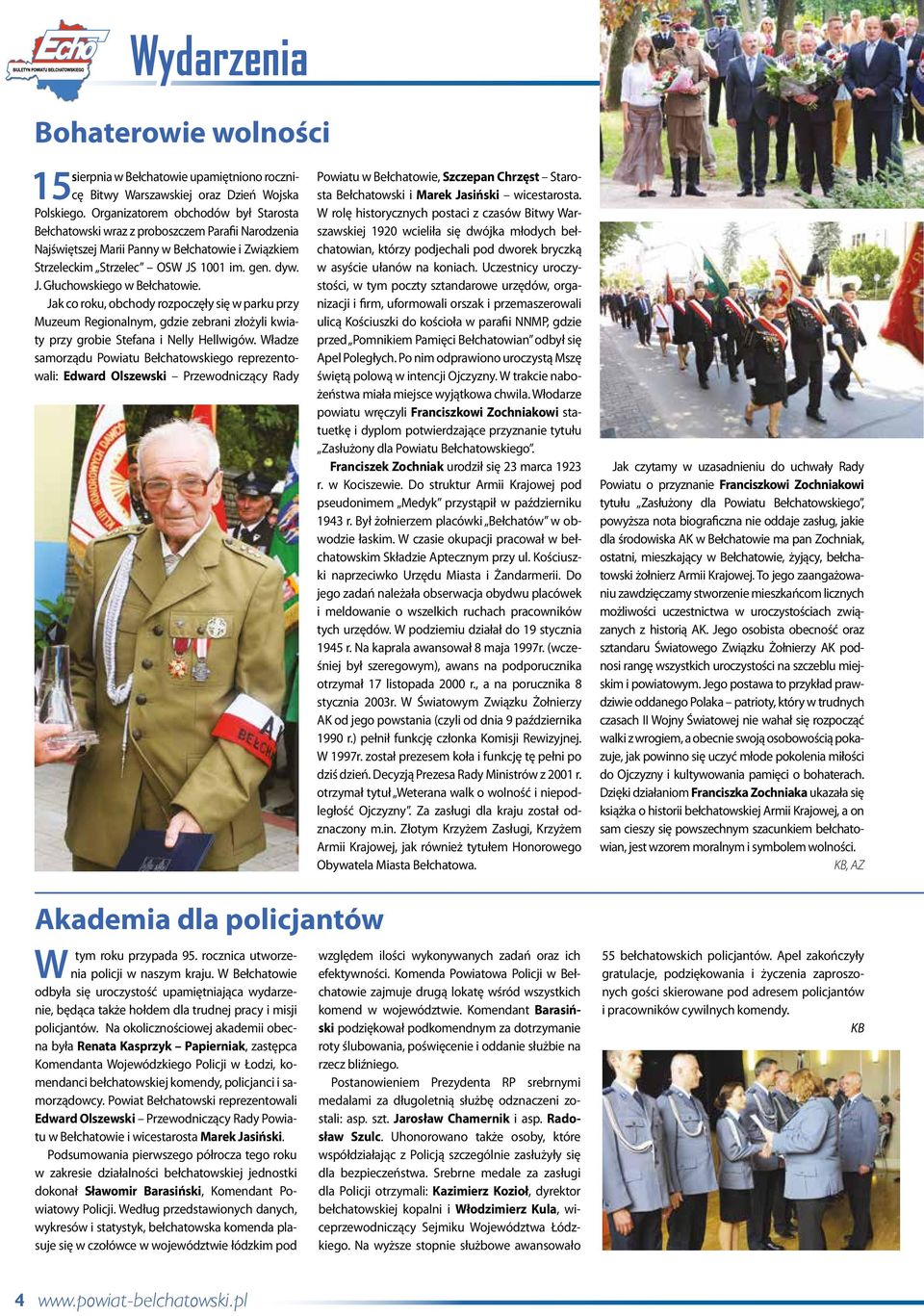 Jak co roku, obchody rozpoczęły się w parku przy Muzeum Regionalnym, gdzie zebrani złożyli kwiaty przy grobie Stefana i Nelly Hellwigów.