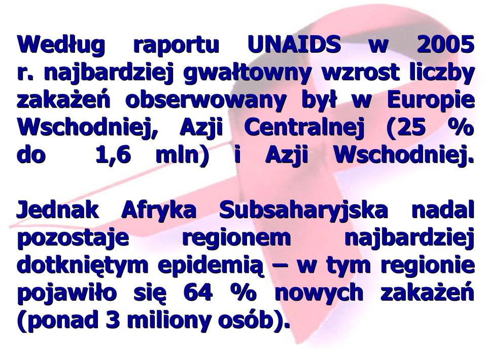 Azji Centralnej (25 % do 1,6 mln) i Azji Wschodniej.