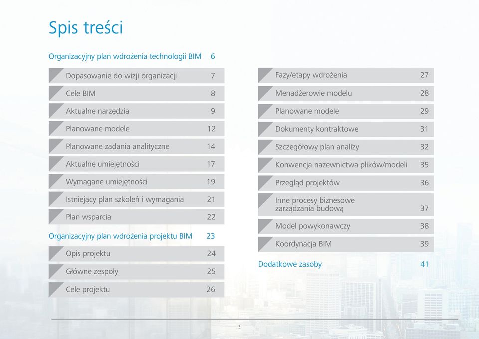 Opis projektu 24 Główne zespoły 25 Fazy/etapy wdrożenia 27 Menadżerowie modelu 28 Planowane modele 29 Dokumenty kontraktowe 31 Szczegółowy plan analizy 32 Konwencja
