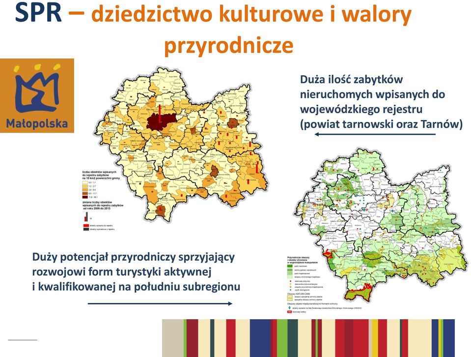 tarnowski oraz Tarnów) Duży potencjał przyrodniczy sprzyjający