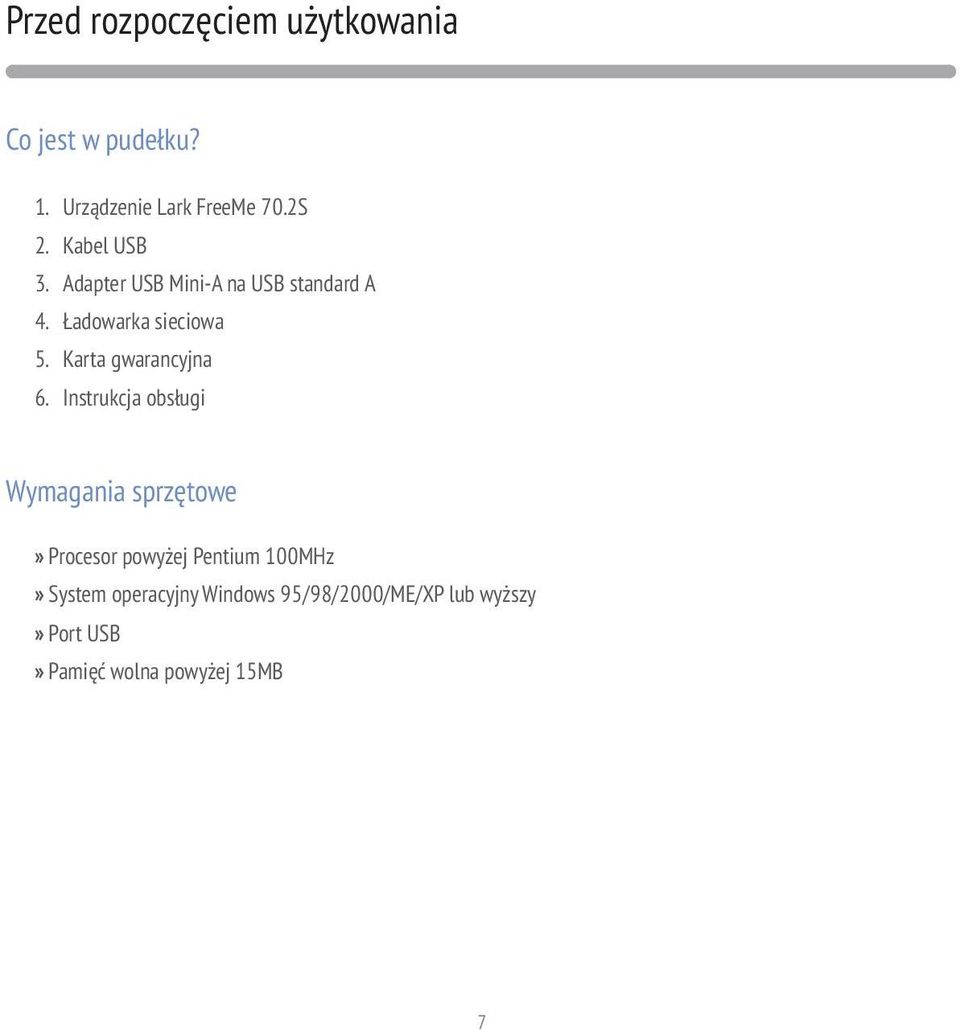 Karta gwarancyjna 6.