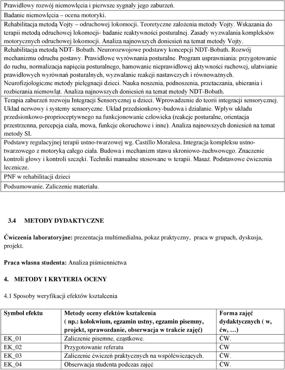 Rehabilitacja metodą NDT- Bobath. Neurorozwojowe podstawy koncepcji NDT-Bobath. Rozwój mechanizmu odruchu postawy. Prawidłowe wyrównania posturalne.