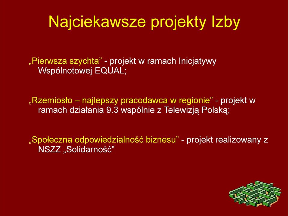 regionie - projekt w ramach działania 9.