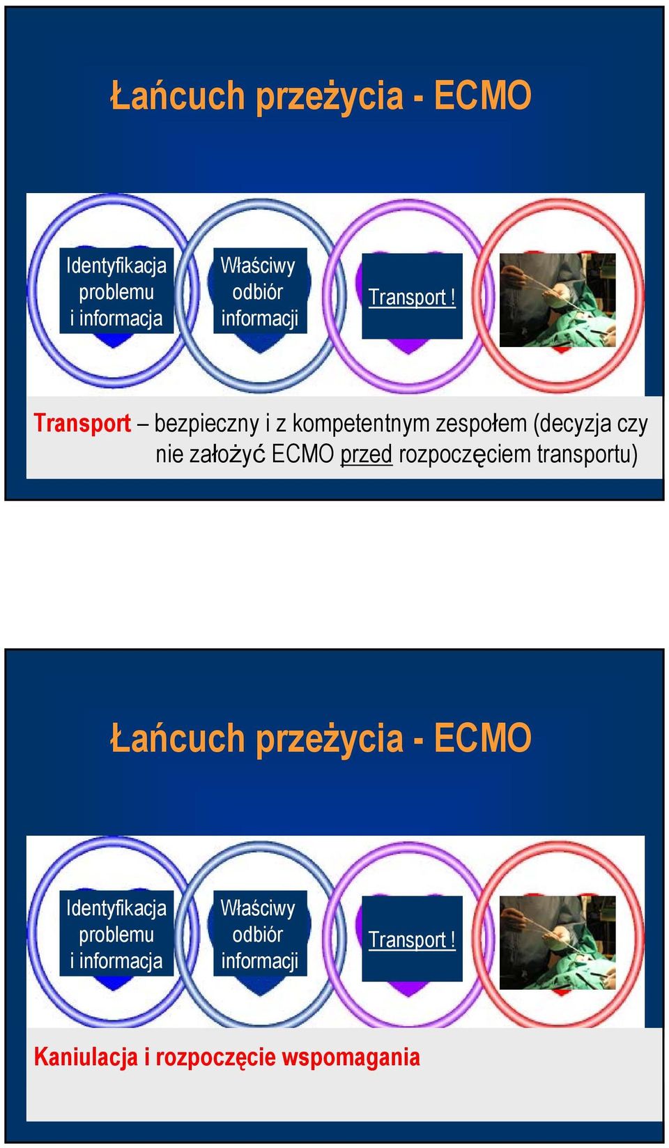 Transport bezpieczny i z kompetentnym zespołem (decyzja czy nie założyć ECMO przed