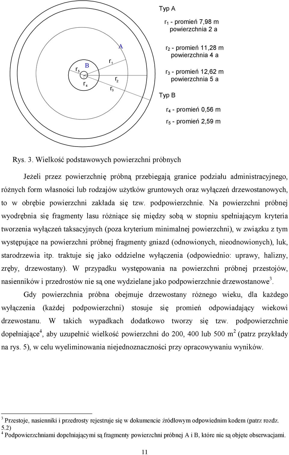 drzewostanowych, to w obrębie powierzchni zakłada się tzw. podpowierzchnie.