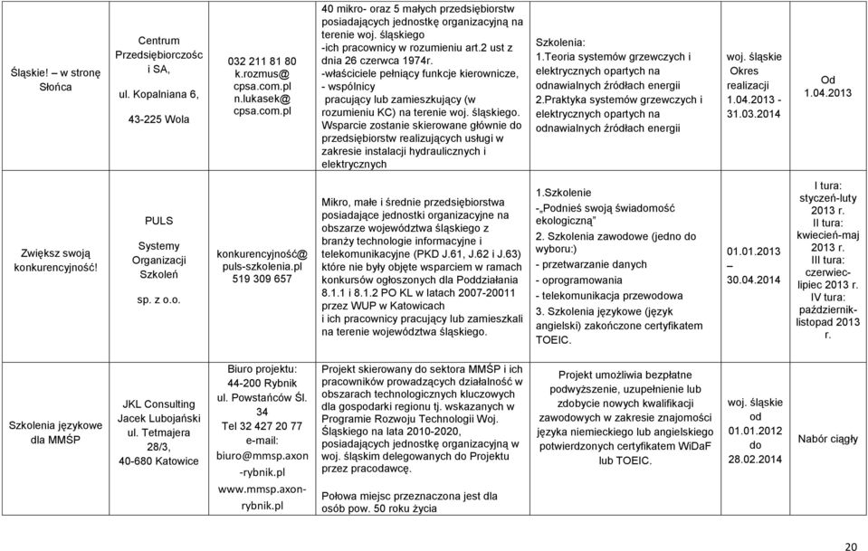 -właściciele pełniący funkcje kierownicze, - wspólnicy pracujący lub zamieszkujący (w rozumieniu KC) na terenie go.