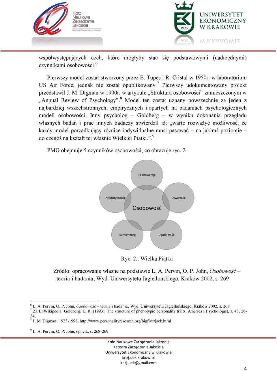 w artykule Struktura osobowości zamieszczonym w Annual Review of Psychology.