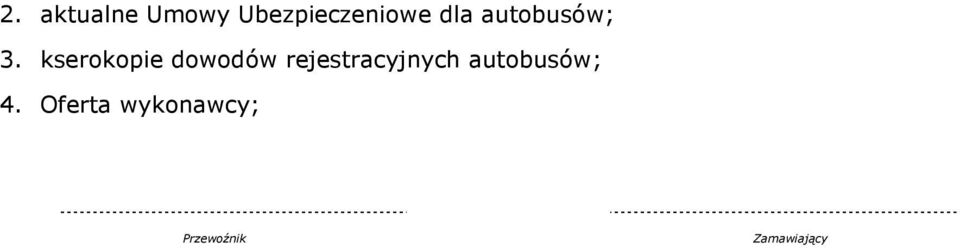 kserokopie dowodów rejestracyjnych