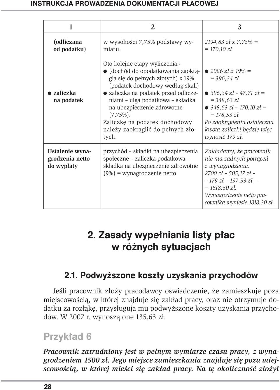 podatek przed odliczeniami ulga podatkowa składka na ubezpieczenie (7,75%). Zaliczkę na podatek dochodowy należy zaokrąglić do pełnych złotych.