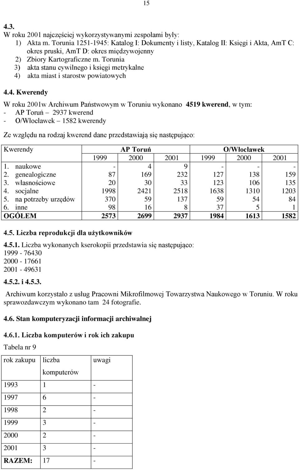 Torunia 3) akta stanu cywilnego i księgi metrykalne 4)