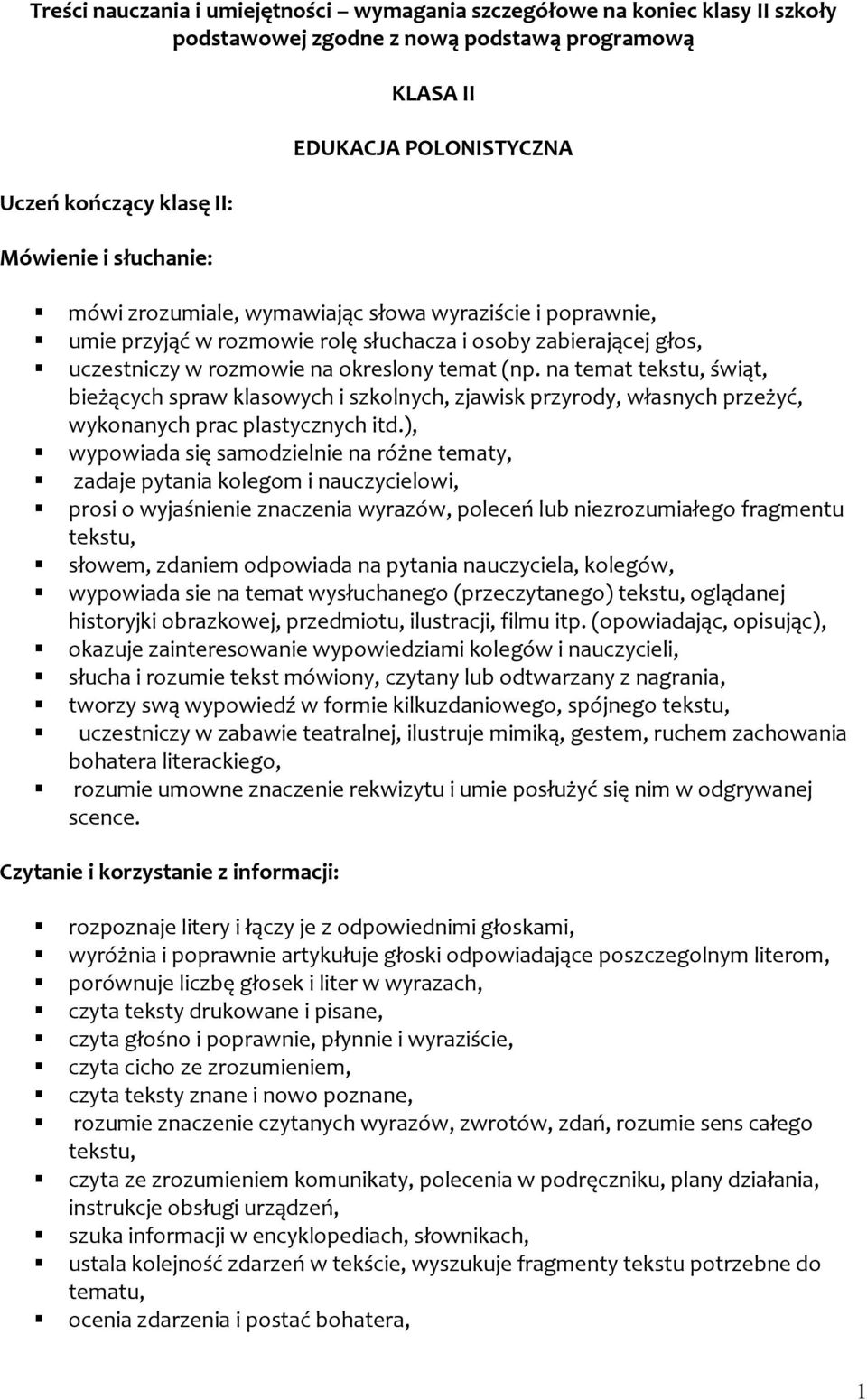 na temat tekstu, świąt, bieżących spraw klasowych i szkolnych, zjawisk przyrody, własnych przeżyć, wykonanych prac plastycznych itd.