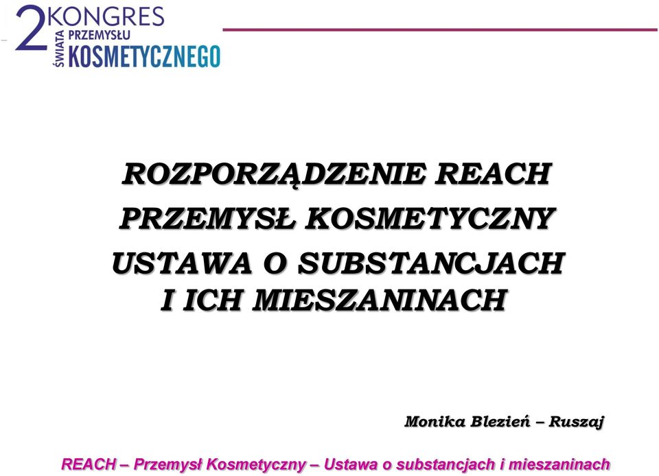 USTAWA O SUBSTANCJACH I