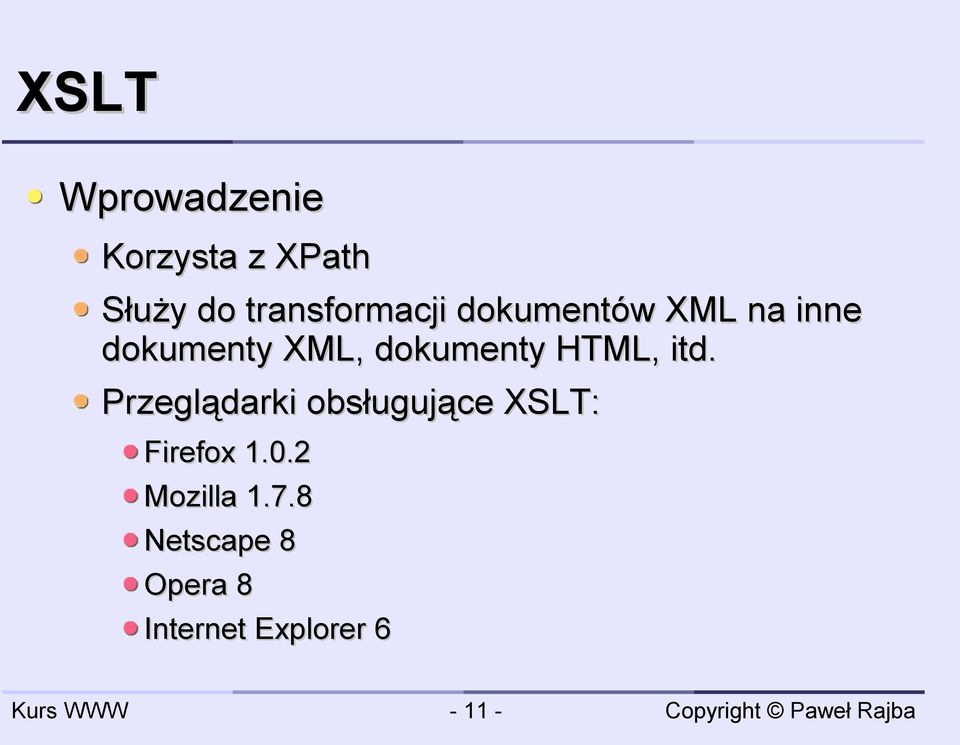 dokumenty HTML, itd.