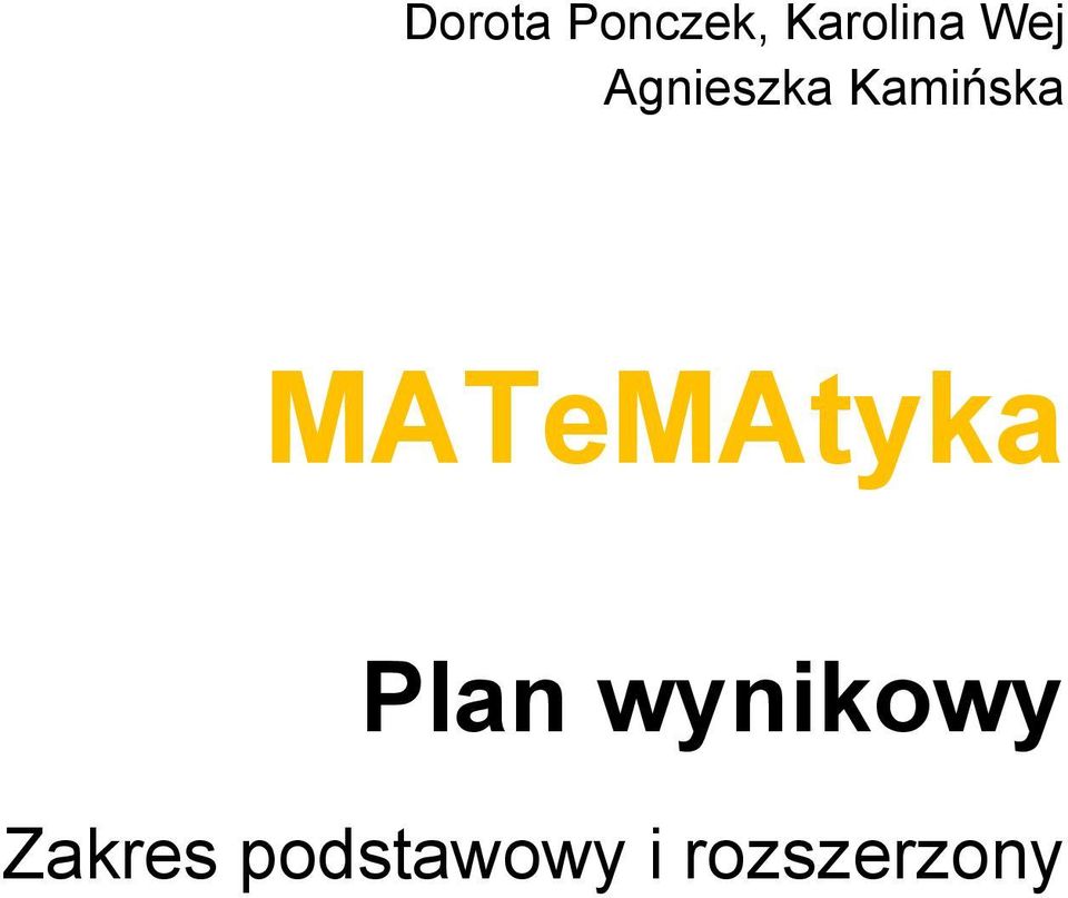 MATeMAtyka lan wynikowy