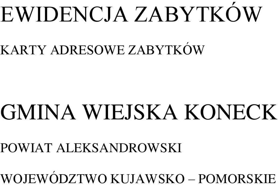 WIEJSKA KONECK POWIAT