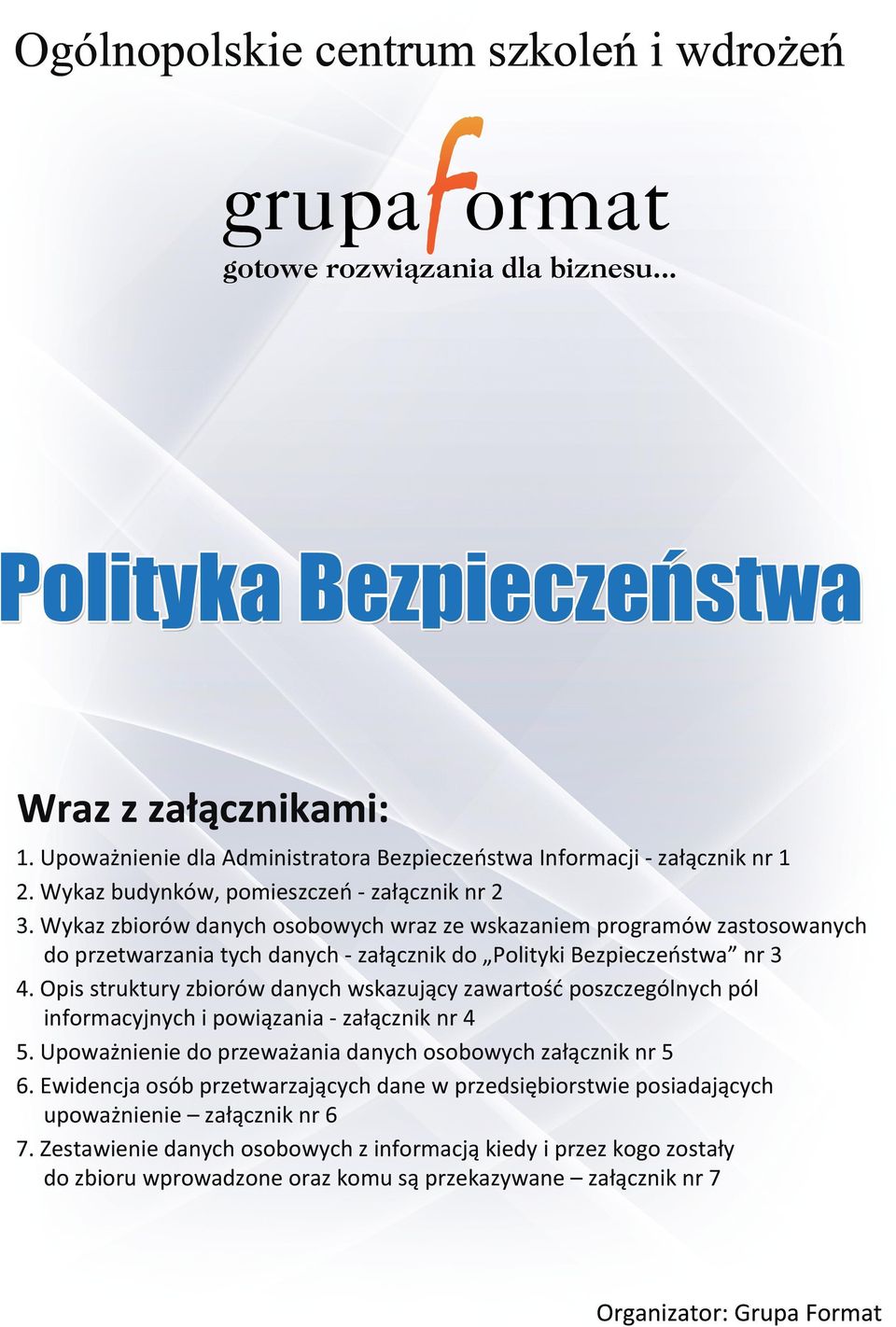 POLITYKA BEZPIECZEŃSTWA - PDF Darmowe pobieranie