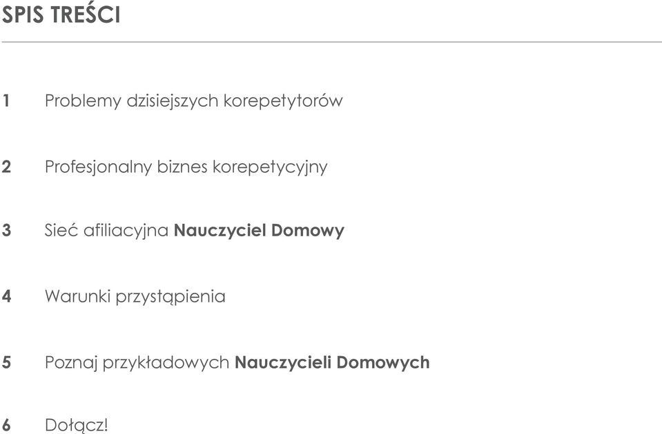 afiliacyjna Nauczyciel Domowy 4 Warunki