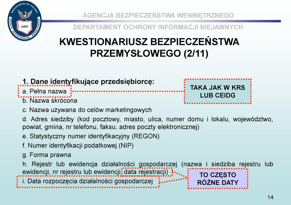 Adres siedziby (kod pocztowy, miasto, ulica, numer domu i lokalu, województwo, powiat, gmina, nr telefonu, faksu, adres poczty elektronicznej) e.