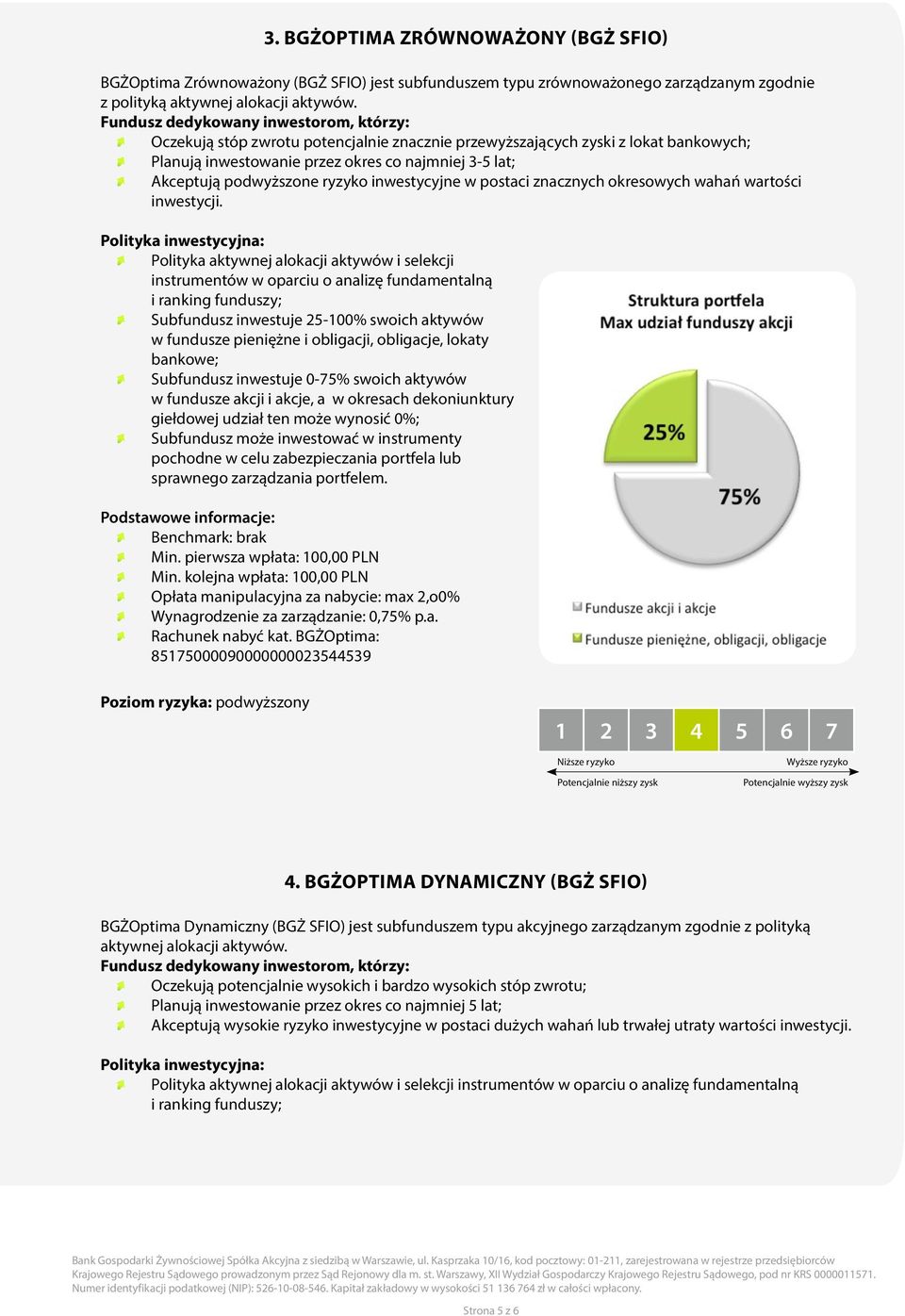 znacznych okresowych wahań wartości inwestycji.