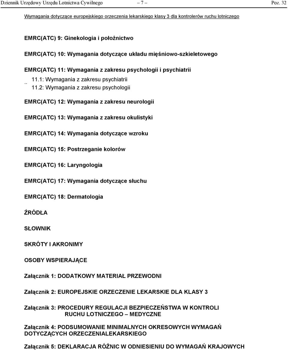 1: Wymagania z zakresu psychiatrii.. 11.