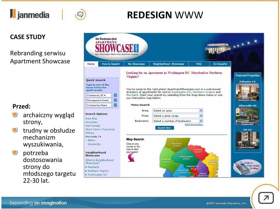 strony, trudny w obsłudze mechanizm wyszukiwania,