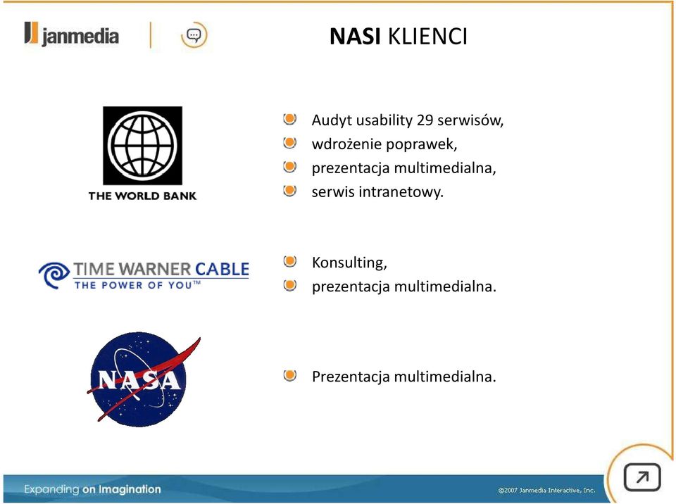 multimedialna, serwis intranetowy.