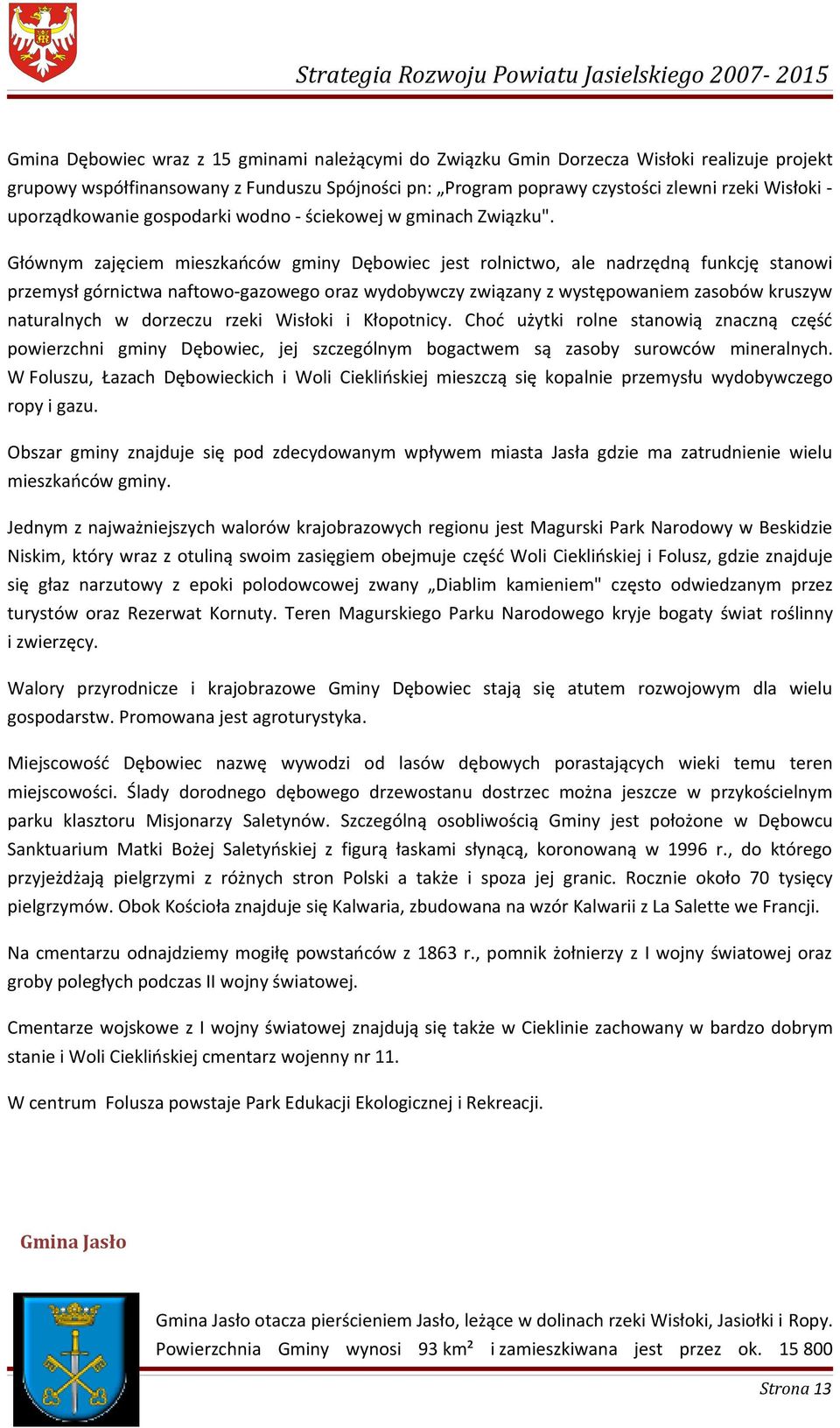 Głównym zajęciem mieszkańców gminy Dębowiec jest rolnictwo, ale nadrzędną funkcję stanowi przemysł górnictwa naftowo-gazowego oraz wydobywczy związany z występowaniem zasobów kruszyw naturalnych w