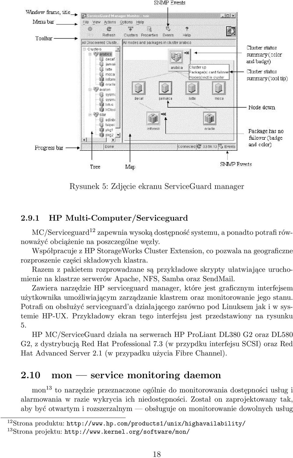 Współpracuje z HP StorageWorks Cluster Extension, co pozwala na geograficzne rozproszenie części składowych klastra.