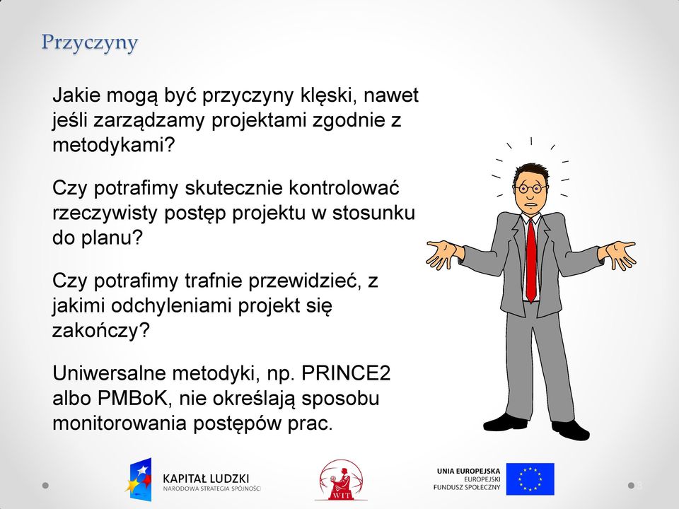 Czy potrafimy skutecznie kontrolować rzeczywisty postęp projektu w stosunku do planu?