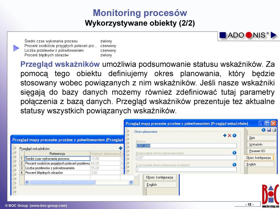 Za pomocą tego obiektu definiujemy okres planowania, który będzie stosowany wobec powiązanych z nim  Jeśli