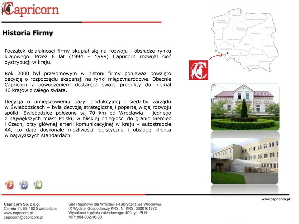 Obecnie Capricorn z powodzeniem dostarcza swoje produkty do niemal 40 krajów z całego świata.