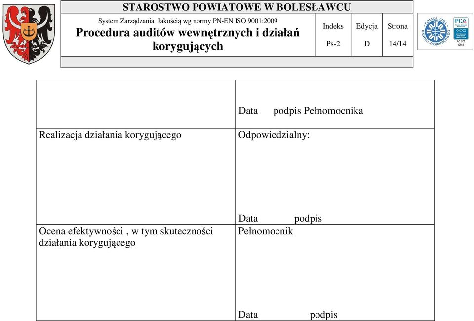 Ocena efektywności, w tym skuteczności